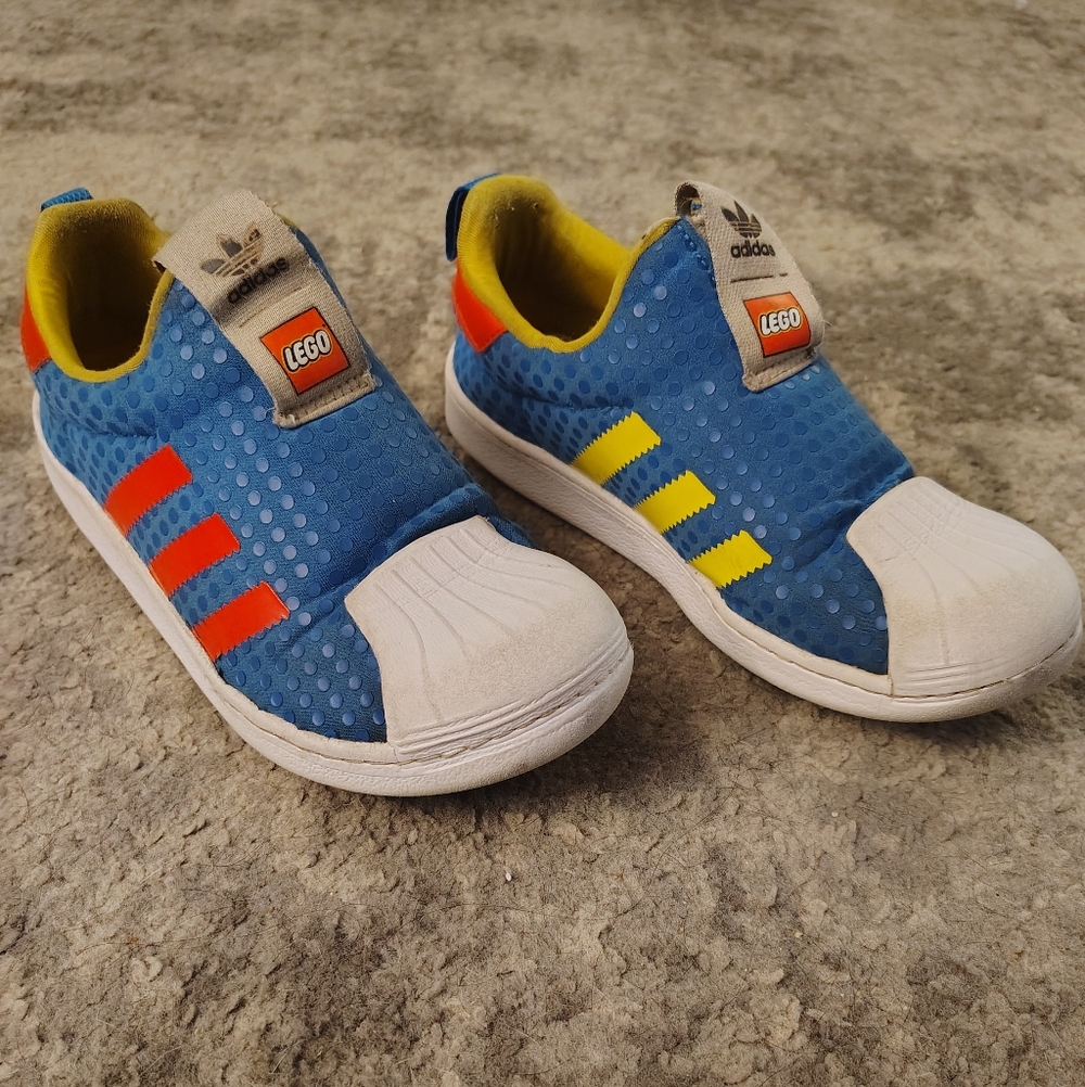Adidas Kids Blue and Red LEGO Sneakers